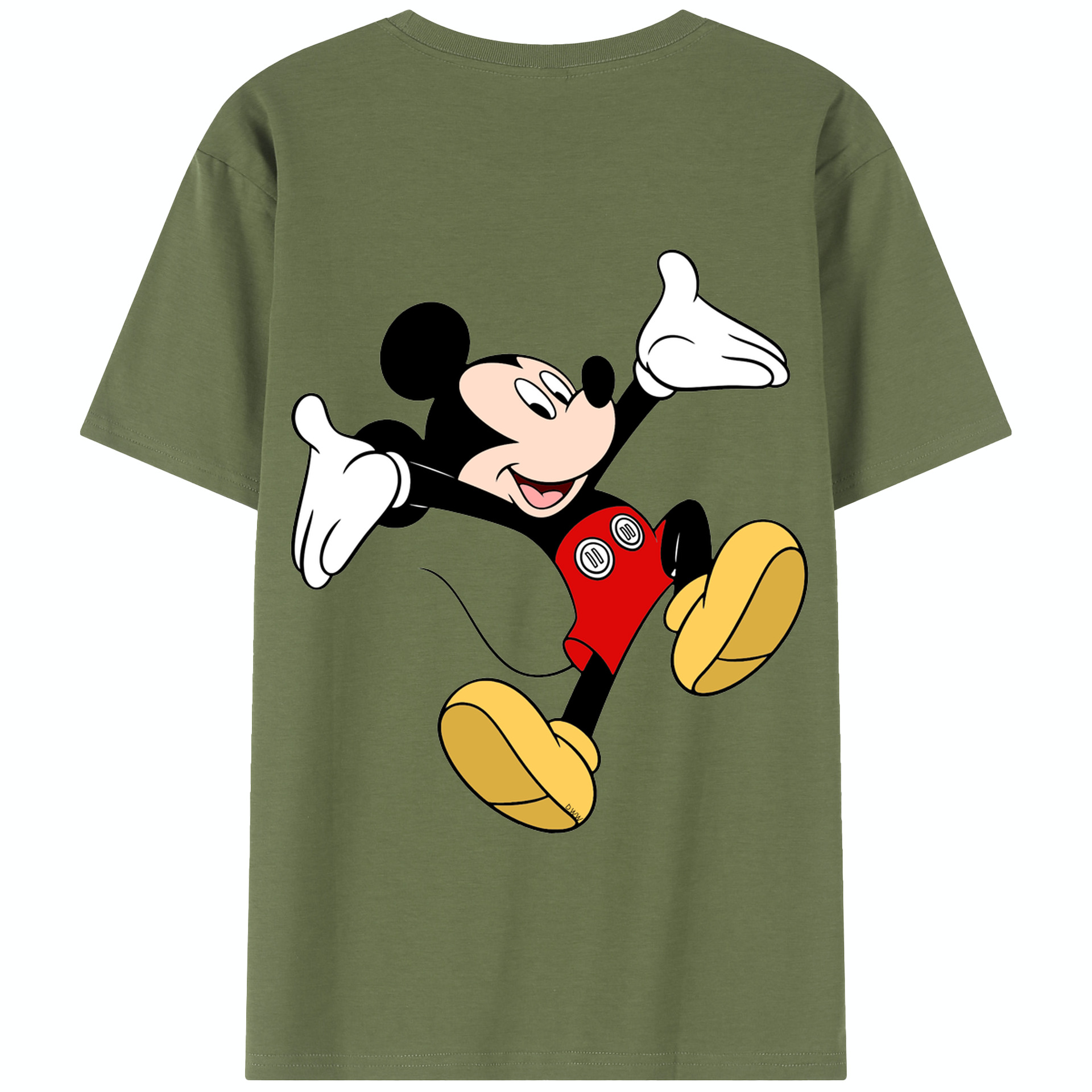 （画像用） ミッキーマウス Mickey Mouse 綿100％半袖Tシャツ（背面プリント）